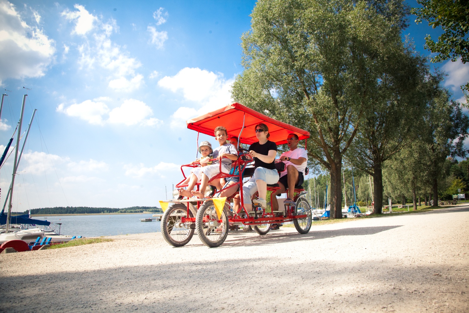 Rikschafahren am Rothsee